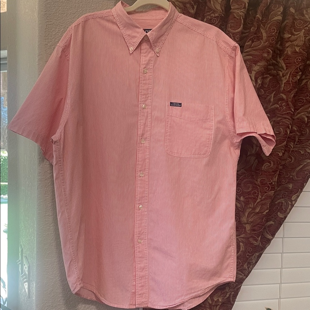 Chaps Ralph Lauren Striped Casual Button Down Shirt Size Large